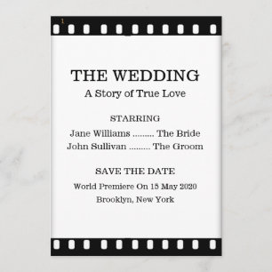 Save the Date Hochzeit mit einem Filmthema