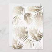 Save the Date Hochzeit mit Palmenblättern (Rückseite)