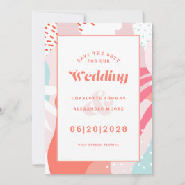 Save the Date Hochzeit | Modernes geometrisches Mu