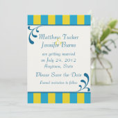 Save the Date Hochzeit oder Verlobung Ankündigung (Stehend Vorderseite)
