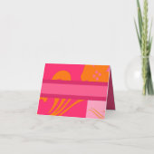 Save the Date Hochzeit Orange und Rosa Einladung (Rückseite)