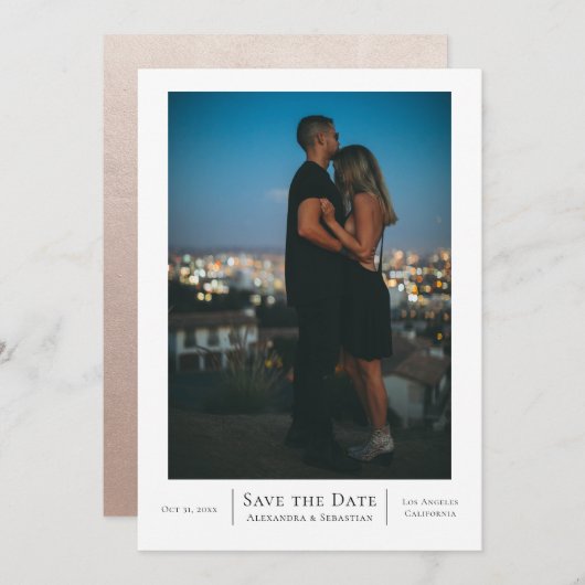 Save the Date Hochzeit Personalisiert (Vorne/Hinten)