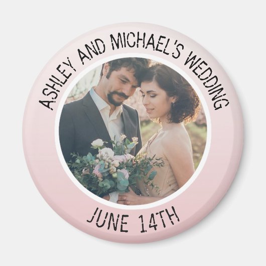 Save the Date Hochzeit Personalisiert Foto Magnet (Vorne)