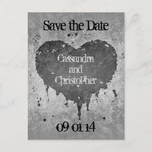 Save the Date Hochzeit Postkarte (Vorderseite)
