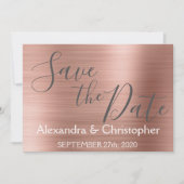 Save the Date Hochzeit Rose Gold Pink Foil (Vorderseite)