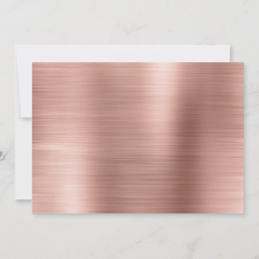 Save the Date Hochzeit Rose Gold Pink Foil (Rückseite)