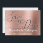 Save the Date Hochzeit Rose Gold Pink Foil<br><div class="desc">Save the Date Hochzeit Imitate Foil Rose Gold Blush Pink Einladung, die perfekt für eine Rose Gold oder Blush Pink Geburtstagsparty, Baby Dusche oder Hochzeit. Die Save the Date Card ist Teil der Rose Gold Imitats Brushed Metal Collection. Wenn Sie passende Artikel wünschen, wenden Sie sich bitte an den Designer....</div>