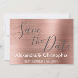 Save the Date Hochzeit Rose Gold Pink Foil