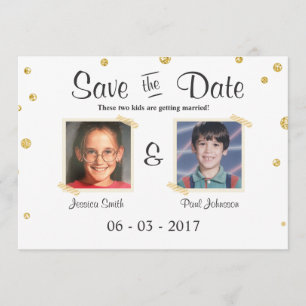 Save the Date Hochzeit Rustikales Chalkboard Gold Einladung