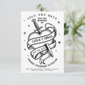 Save the Date Hochzeit Traditionelles Tarot Herz Begleitkarte (Stehend Vorderseite)