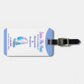 Save the Date Hochzeit tropischer Ozeane Gepäckanhänger (Vorderseite horizontal)