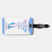 Save the Date Hochzeit tropischer Ozeane Gepäckanhänger (Rückseite horizontal)