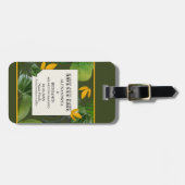 Save the Date Hochzeit tropischer Palmen Gepäckanhänger (Vorderseite horizontal)