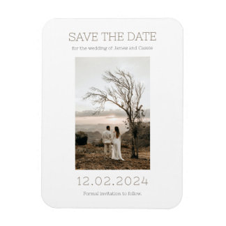 Save the Date Hochzeit Verlobung Einladen Minimali Magnet
