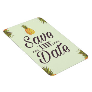 Save the Date Hochzeit Vintager Ananas Magnet