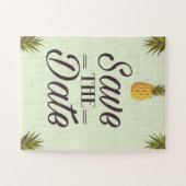 Save the Date Hochzeit Vintager Ananas Puzzle (Horizontal)