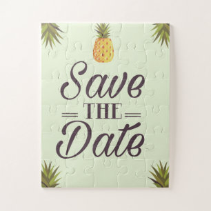 Save the Date Hochzeit Vintager Ananas Puzzle