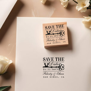 Save the Date Hochzeit Vintager antiker Schlüssel Gummistempel