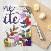 Save the Date Hochzeit Vintages Blumenriff Geschirrtuch (Viertel Falte)