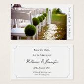 Save the Date Hochzeit - Visitenkarte (Vorne & Hinten)
