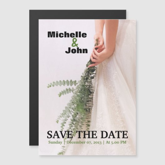 Save the Date Hochzeit von Frauen Magnetkarte (Vorne/Hinten)