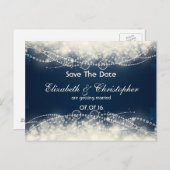 Save the Date Hochzeit von Lace und Pearls Ankündigungspostkarte (Vorne/Hinten)