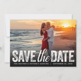 Save the Date Hochzeit von Not leidender Script-Fo Einladung