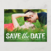 Save the Date Hochzeit von Not leidender Script-Fo Postkarte (Vorderseite)