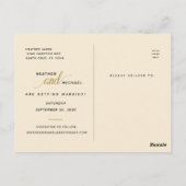 Save the Date Hochzeit von Not leidender Script-Fo Postkarte (Rückseite)