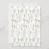 Save the Date Hochzeit Wildblume Floral (Rückseite)