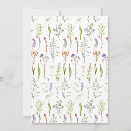 Save the Date Hochzeit Wildblume Floral (Rückseite)