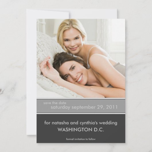 Save the Date Hochzeitankündigungen {Farbblock} (Vorderseite)