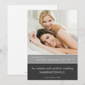 Save the Date Hochzeitankündigungen {Farbblock} (Vorne/Hinten)