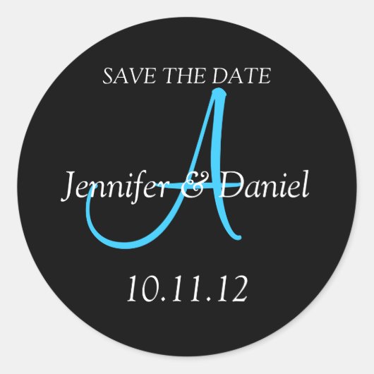 Save the Date Hochzeitaufkleber Runder Aufkleber (Vorderseite)