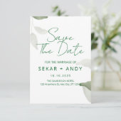 Save the Date Hochzeitblatt (Stehend Vorderseite)