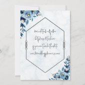 Save the Date - Hochzeiten/blaue Rose Einladung (Rückseite)