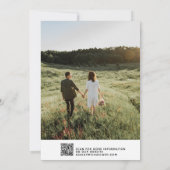 Save the Date Hochzeiten QR-Code Script 2 Foto (Rückseite)