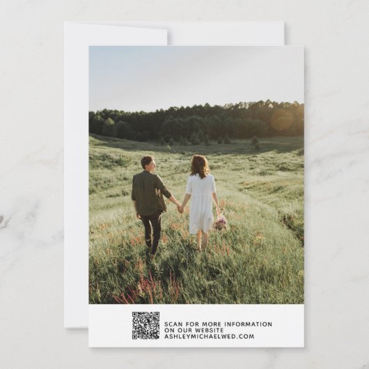 Save the Date Hochzeiten QR-Code Script 2 Foto (Rückseite)