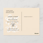 Save the Date Hochzeithandgeschriebenes Skript-Fot Postkarte (Rückseite)