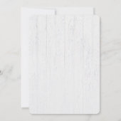 Save the Date Hochzeitkalender auf Holz Einladung (Rückseite)