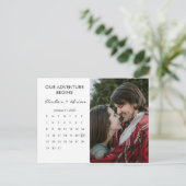 Save the Date Hochzeitkalender Foto Postkarte (Stehend Vorderseite)