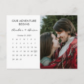 Save the Date Hochzeitkalender Foto Postkarte (Vorderseite)