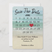 Save the Date Hochzeitkalender Ocean Beach Einladung (Vorderseite)