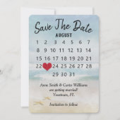 Save the Date Hochzeitkalender Strandfisch Einladung (Vorderseite)