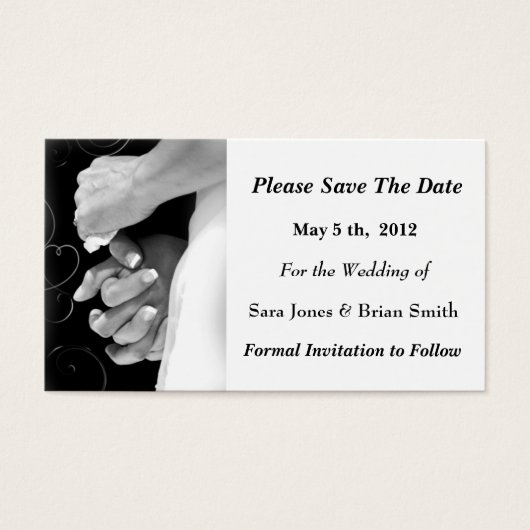 Save the Date Hochzeitkarte (Vorderseite)