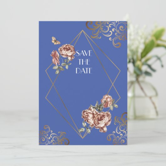 Save the Date Hochzeitkarte (Stehend Vorderseite)