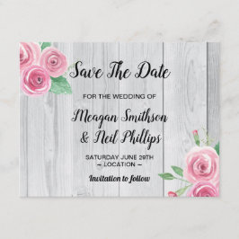 Save the Date Hochzeitkarte Blume Rosa Rosen