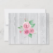 Save the Date Hochzeitkarte Blume Rosa Rosen (Rückseite)
