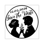 Save the Date Hochzeits-Briefmarke mit neu verheir Gummistempel (Prägung)
