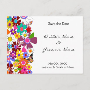 Save the Date - Hochzeits-Postkarte Ankündigungspostkarte